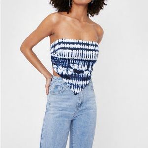 New Blue Nasty Gal Bandeau Top